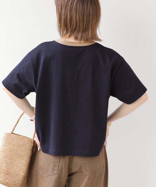 tシャツ 「追加」別注「LACOSTE/ラコステ」リンガーTシャツ レディースの画像