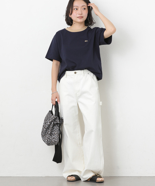 tシャツ 「追加」別注「LACOSTE/ラコステ」リンガーTシャツ レディースの画像
