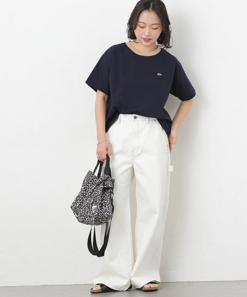 tシャツ 「追加」別注「LACOSTE/ラコステ」リンガーTシャツ レディースの画像