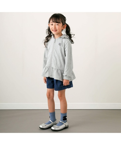 「BeBe」 「KIDS」ジップアップパーカー 120cm グレー キッズ_画像2