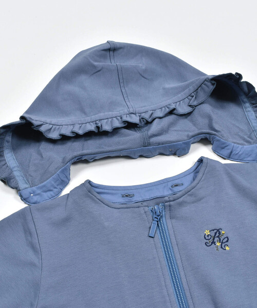 「BeBe」 「KIDS」ジップアップパーカー 120cm グレー キッズ_画像8