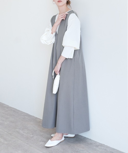 「reca」 サロペットスカート TALL ブラック レディース_画像5