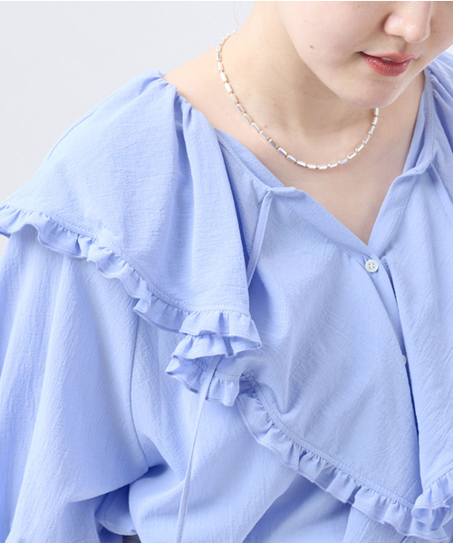 IENA（イエナ） ブラウス シャツ コットンドライボイル ラッフル