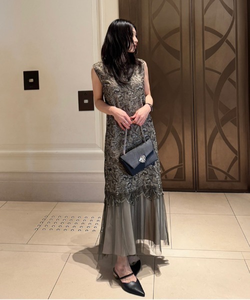 LE'RURE ノースリーブSleeve less scallop dress LE'RURE ドレス Sleeve less scallop dress : ZOZOTOWN Yahoo!店