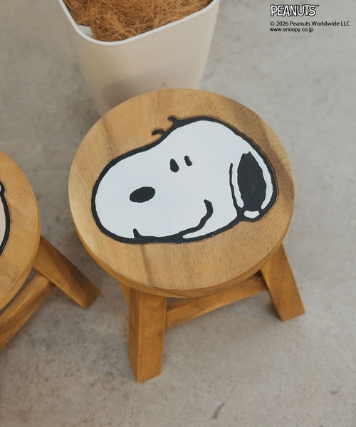 PEANUTS 家具 「PEANUTS×BAYFLOW」ウッドスツール : ZOZOTOWN Yahoo!店