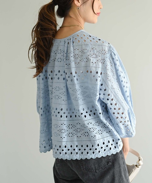Muffiny tシャツ 2WAYカットワークレースブラウス レディース