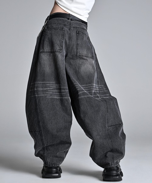 「ADRER」 デニムパンツ X-SMALL ブラック メンズ_画像3