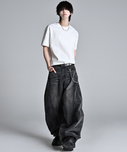 「ADRER」 デニムパンツ X-SMALL ブラック メンズ_画像7