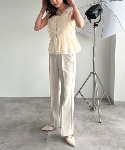 「apres jour mignon」 ノースリーブブラウス X-LARGE アイボリー レディース_画像6