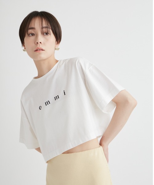 「emmi」 半袖Tシャツ FREE ホワイト レディース_画像3