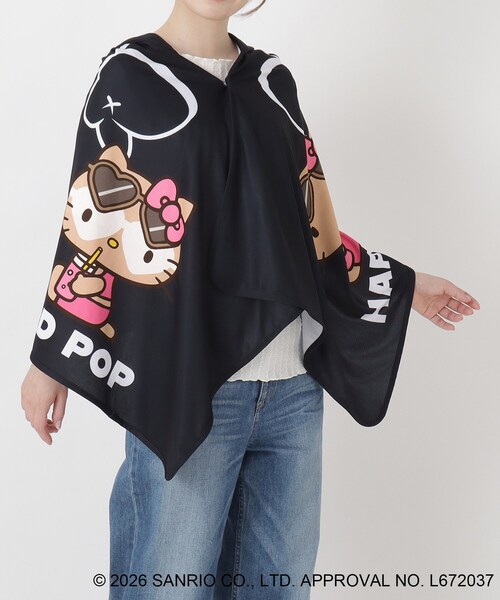 212 KITCHEN STORE 日焼けハローキティ 冷感タオルポンチョ LEOPARD BK