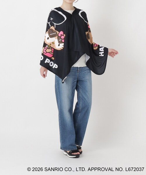 212 KITCHEN STORE 日焼けハローキティ 冷感タオルポンチョ LEOPARD BK