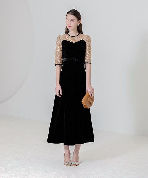 「Leja」 半袖ワンピース MEDIUM ブラック レディース_画像2