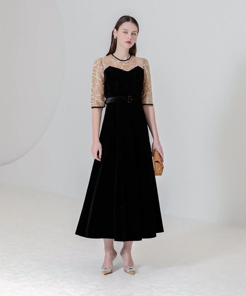 「Leja」 半袖ワンピース MEDIUM ブラック レディース_画像4