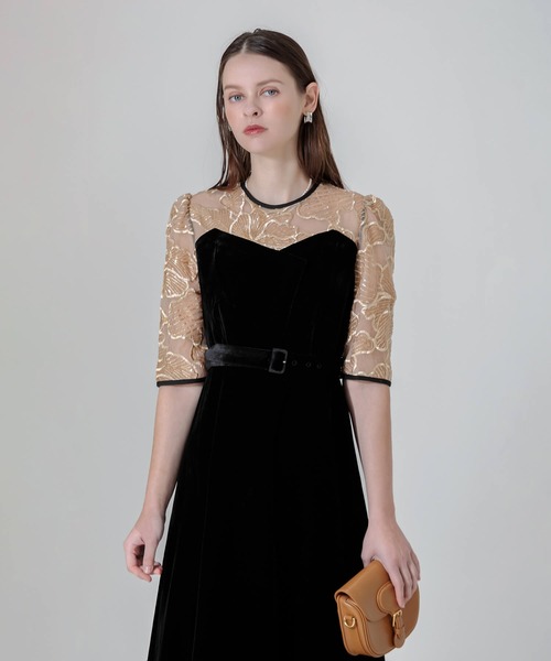 「Leja」 半袖ワンピース MEDIUM ブラック レディース_画像5