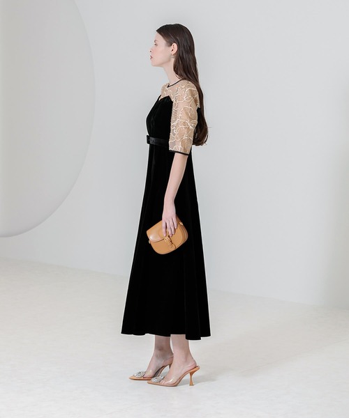 「Leja」 半袖ワンピース MEDIUM ブラック レディース_画像7