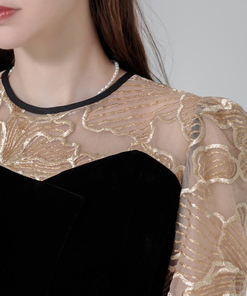 「Leja」 半袖ワンピース MEDIUM ブラック レディース_画像9