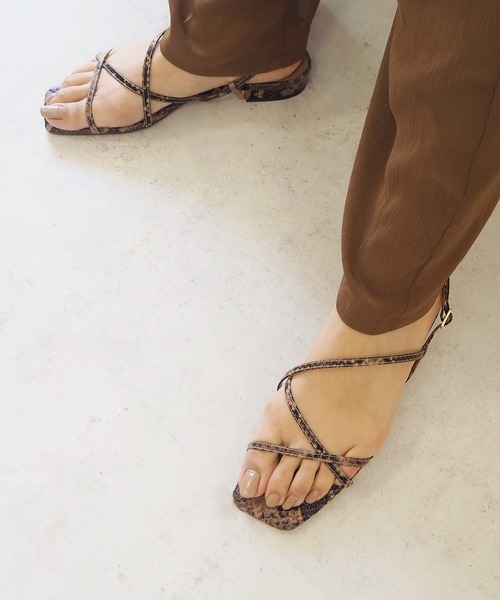 「Daniella&GEMMA」 「GEMMALINN」フラットサンダル 40 グレー レディース_画像5