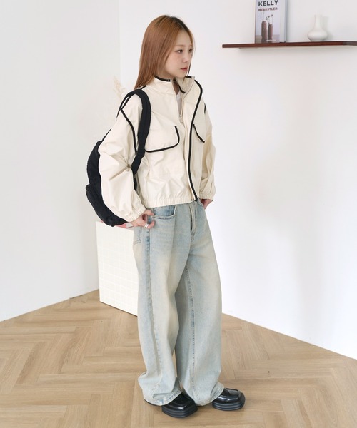 「UNE MANSION」 デニムパンツ LARGE ブラウン系その他 レディース_画像6