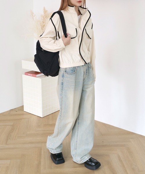 「UNE MANSION」 デニムパンツ LARGE ブラウン系その他 レディース_画像7