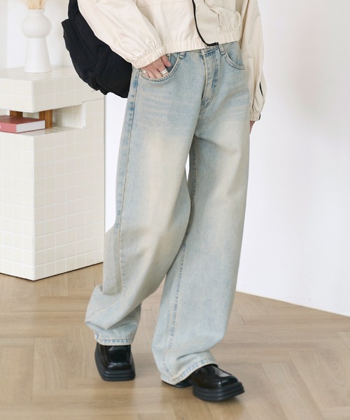 「UNE MANSION」 デニムパンツ LARGE ブラウン系その他 レディース_画像8