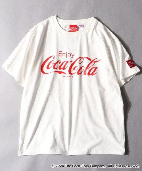 Coca-Cola コカ・コーラ 刺繍LOGO デニムTシャツ 男女OK Coca Cola コカ・コーラ Tシャツ 全3色 6oz 半袖 トップス