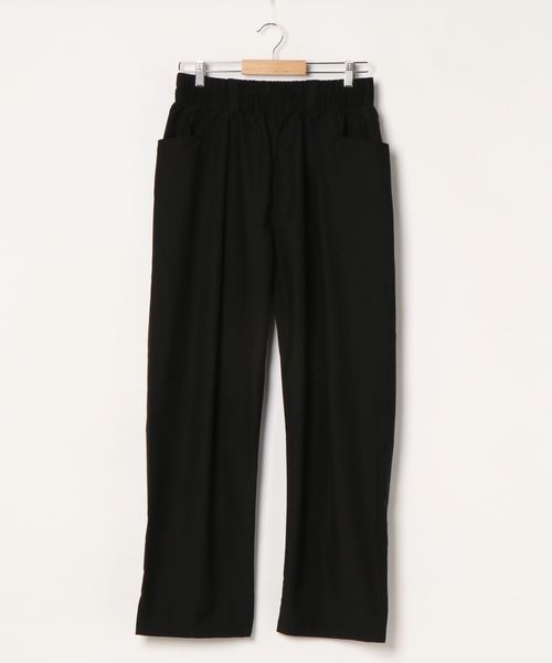 SUPERTHANKS ブラック チノパン S SUPERTHANKS パンツ /SUPERTHANKS/TUCK WIDE PANTS メンズ