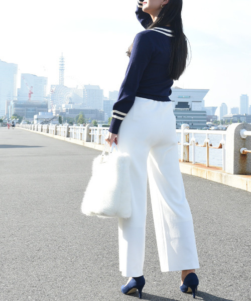 パンツ 美脚ニットワイドパンツ レディース : ZOZOTOWN Yahoo!店