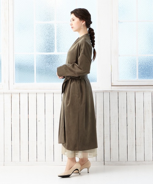 AIMER（エメ） コート アウター フェイクスウェードガウン風コート