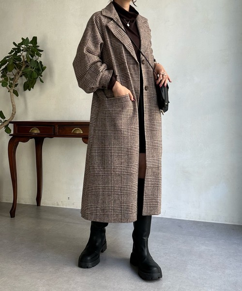 DouDou（ドゥドゥ） コート チェスターコート 【WEB限定】チェック柄