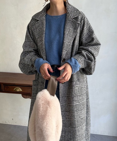 DouDou（ドゥドゥ） コート チェスターコート 【WEB限定】チェック柄