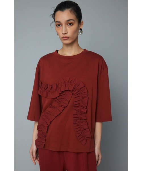 tシャツ Gather attach tops (ギャザー アタッチ トップス) レディース