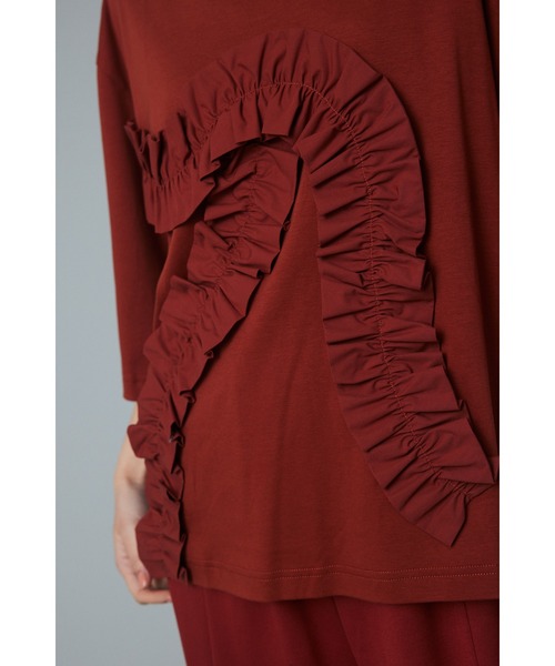 tシャツ Gather attach tops (ギャザー アタッチ トップス) レディース HeRIN.CYE tシャツ Gather attach tops (ギャザー アタッチ