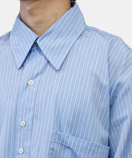 Camiel Fortgens 断ち切り白シャツ Sサイズ セール】CAMIEL FORTGENS / BOXY SHIRT SHIRTING PINK CF.17.04