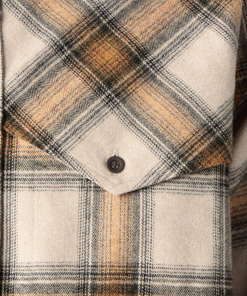 β MEN（ベータ・メン） シャツ メランジチェックシャツ メンズ