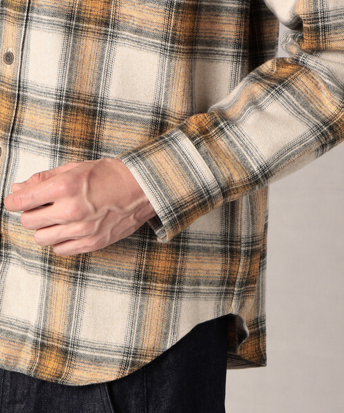 β MEN（ベータ・メン） シャツ メランジチェックシャツ メンズ