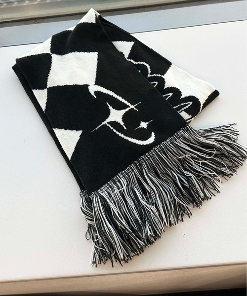 マフラー ジャガードロゴニットマフラー メンズ レディース : ZOZOTOWN