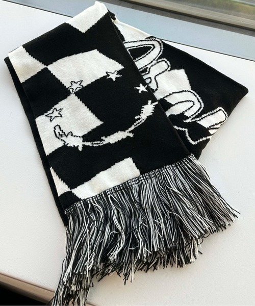 マフラー ジャガードロゴニットマフラー メンズ レディース : ZOZOTOWN