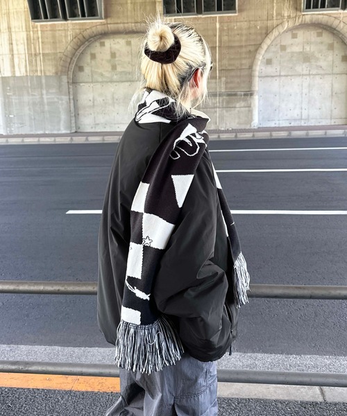 マフラー ジャガードロゴニットマフラー メンズ レディース : ZOZOTOWN