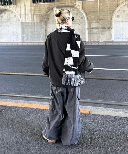 マフラー ジャガードロゴニットマフラー メンズ レディース : ZOZOTOWN