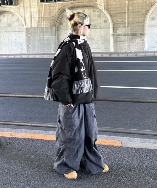 マフラー ジャガードロゴニットマフラー メンズ レディース : ZOZOTOWN