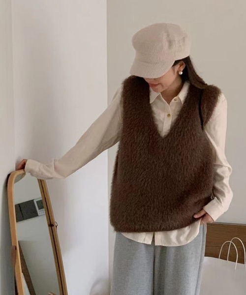 SETUP7（セットアップセブン） ベスト ジレ 「SETUP7」シャギーニット