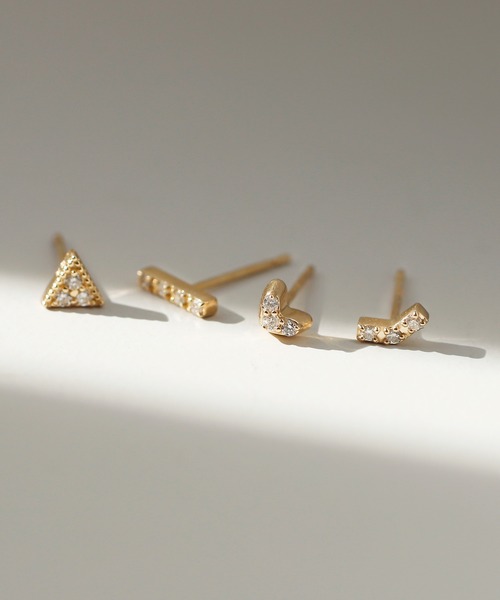 SIENA ROSE ピアス petit・コーナーダイヤピアス レディース