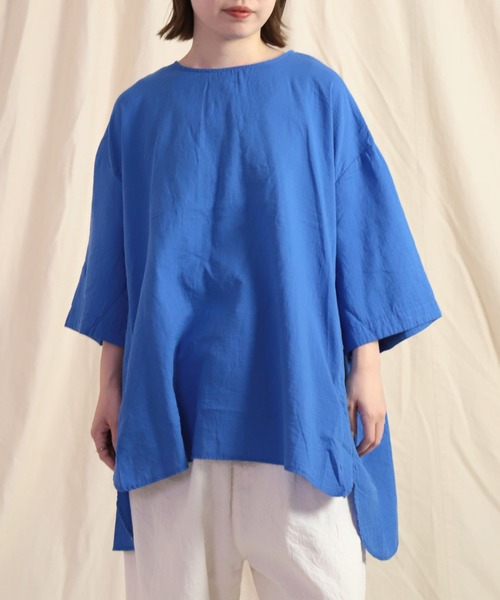 tシャツ 「Brocante / ブロカント」 40/ポンチ ポッシュチュニック レディース 36-078e]Brocante(ブロカント) デニムグランシャツ デニムシャツ