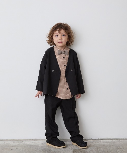 riziere リジェール セットアップ+シャツ+蝶ネクタイ　120cm riziere 蝶ネクタイ コーデュロイ蝶ネクタイ（ボタン取り外し