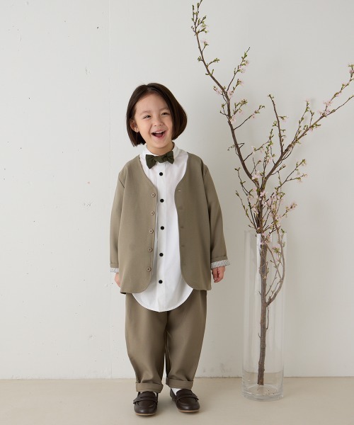 【riziere 120】セットアップ➕シャツ➕蝶ネクタイ riziere（リジェール） 蝶ネクタイ 入学式 卒園式 コーデュロイ蝶