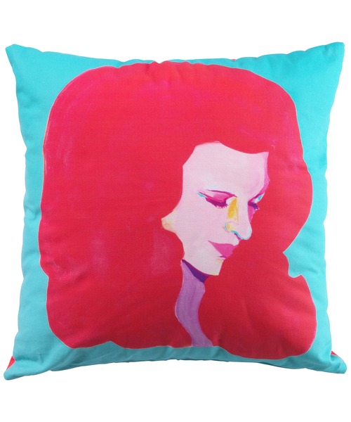 クッション クッションカバー SQUARE CUSHION MANNEQUIN HEAD ”AQUA