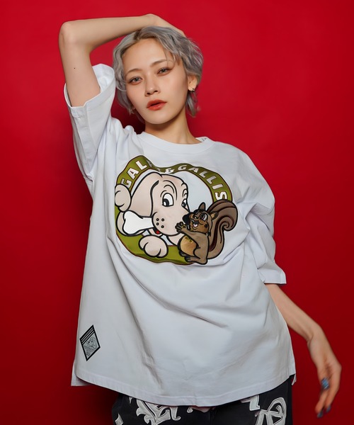 GALFY tシャツ GA×GALFY-犬とリス仲良しTee メンズ レディース
