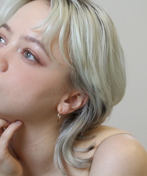 cui-cui（キュイキュイ） ピアス ゴールド フープ スタッド ピアス