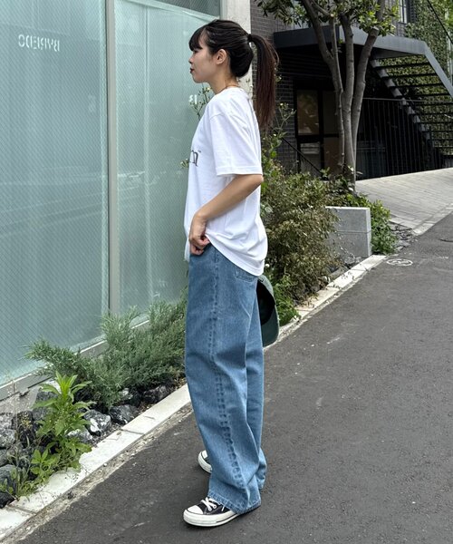 関税送料込★ JEANS★ロゴ 半袖 Tシャツ SEADAM tシャツ 「SEADAM」「UNISEX」ロゴ半袖TEE レディース